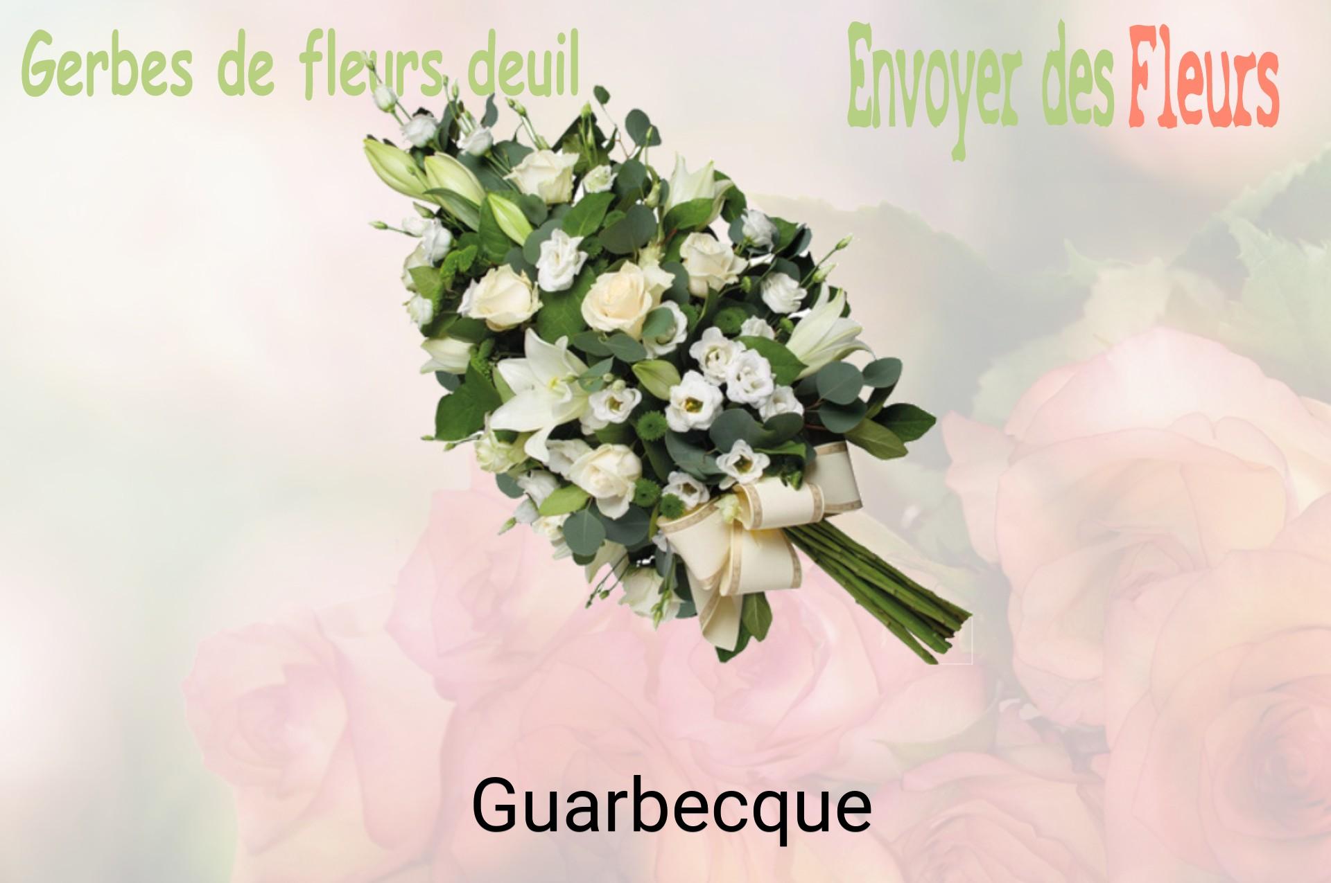 Gerbe de fleurs de deuil livrée à Guarbecque